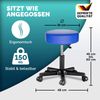 CASARIA® Rollhocker 2er Set Kunstleder Blau Bild 4