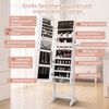 LED Schmuckschrank mit Ganzkörperspiegel und Schminkspiegel 41 x 37 x 156 cm Weiß Bild 4