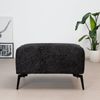 Bronx71 Chenille Hocker Vegas rechteckig schwarz Bild 2