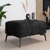 Bronx71 Chenille Hocker Vegas rechteckig schwarz Bild 3