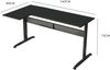 Dmora Schreibtisch Acua, Eckschreibtisch, Mehrzweck-Büroschreibtisch, fester platzsparender Schreibtisch, 80x140h75 cm, Schwarz Bild 3