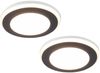Runder LED Deckeneinbaustrahler 2er Set Schwarz matt Ø 8,2cm Bild 2