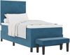 vidaXL Boxspringbett mit Kopfteil Dunkelblau 200 x 100 cm Samt 3344562 Bild 2