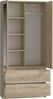 MAGOWA Kleiderschrank MALWA SS – stilvoll & funktional für Büro oder Schlafzimmer (perfekt kombinierbar) Maße: B 90 × H 180 × T 50 cm Bild 3