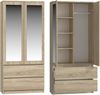 MAGOWA Kleiderschrank MALWA SS – stilvoll & funktional für Büro oder Schlafzimmer (perfekt kombinierbar) Maße: B 90 × H 180 × T 50 cm Bild 5
