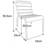 Vente-unique - POPAYAN Garden dining set Metall Rot - B 39 cm x H 55,5 cm x L 43 cm Bild 5