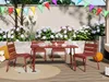 Vente-unique - POPAYAN Garden dining set Metall Rot - B 39 cm x H 55,5 cm x L 43 cm Bild 2