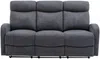 Vente-unique - EVELYN Sofa Stoff Grau - B 95 cm x H 100 cm x L 180 cm Bild 2