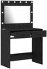 vidaXL Schminktisch Schwarz Eichen-Optik 78,5 x 41 x 135 cm 865029 Bild 4