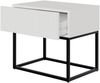 Selsey 'Veldio' Nachttisch mit Schublade, weiß mit Metallgestell, ca. 44 x 50 x 36 cm Bild 4