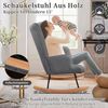 SEEZSSA Schaukelstuhl Schaukelstuhl Stillsessel Relaxsessel Schaukelsessel, Mit Holzkufen Wohnzimmersessel für Schlafzimmer Kinderzimmer Bild 2