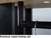 MEBLINI Garderobenschrank Flur mit Spiegel - MILANO - 100x33x190cm R/L - Artisan Eiche/Schwarz mit Sitzbank - Garderobe Schrank - Flurgarderobe schmal - Garderobe Flur Möbel Set - Flurschrank hoch Bild 4