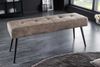 Moderne Polsterbank BELLE 100cm taupe Mikrofaser Interieur-Tipp schwarzes Gestell Bild 3