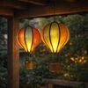 2x LED Solar, Hängelampe, Flammeneffekt, Heißluftballon, H 55 cm Bild 3