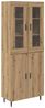 vidaXL Highboard 2 pcs Artisan-Eiche Engineered Wood und Glas 3415861 Bild 2