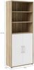 Dmora Kommode Valsesia, Wohnzimmerbuffet, Wohnzimmer-Sideboard, Moderne Küchen-Speisekammer, 89x40 h222 cm, Eiche und Weiß Bild 3