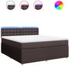 vidaXL Boxspringbett mit Matratze Dunkelbraun 180x200 cm Stoff 3289852 Bild 2