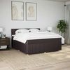 vidaXL Boxspringbett mit Matratze Dunkelbraun 180x200 cm Stoff 3289852 Bild 4