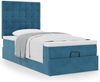 vidaXL Ottoman-Bett mit Matratzen Dunkelblau 90x200 cm Samt 3313593 Bild 4