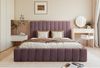 Selsey 'Fiarro' Polsterbett mit Bettkasten, Velours, violett, 160x200 cm Bild 2