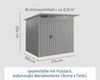 Hörmann EcoStar Euroline Gerätehaus Pultdach 214 x 166 Graualuminium 1-flg Bild 3