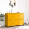 vidaXL Sideboard Senfgelb 100,5x39x72 cm Stahl 846743 Bild 3