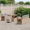 vidaXL Gartensofa-set mit Kissen 10 pcs Beige und Hellgrau Poly-Rattan 3365072 Bild 3