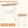 Bartisch mit Barhocker Set 2 Personen Bartisch Set mit Halterungen für Weingläser und Flaschen Natur Bild 2