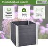 Übertopf 57x 57x 56,5 cm 135 Liter Holzoptik langlebig Pflanzkasten Pflanzkübel Alu Profile zeitlos Bild 2