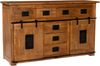 Sideboard Kommode Akazienholz massiv nussbaumfarben 150 x 45 x 90 cm LIBRO 134888575 Bild 3