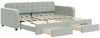 vidaXL Tagesbett Ausziehbar mit Schubladen Hellgrau 90x190 cm Samt 3196990 Bild 2