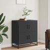 vidaXL Sideboard Schwarz 68x35x76 cm Holzwerkstoff 848989 Bild 3