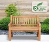 Gartenbank Teakbank DEGAD - Holz Teak 120x61x93 cm | Holzbank 120 Cm Gartenbank Sitzbank Mit Lehne Wetterfest Bank Garten Terrasse Bild 5