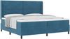 vidaXL Boxspringbett mit Kopfteil Blau 200 x 200 cm Samt 3342084 Bild 2