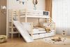Hausbett 140x200cm mit Rutsche und Aufbewahrung – Weißes Kinderbett aus Kiefernholz Bild 4