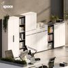 bümö Space Aktenregal Holz, Mehrzweckregal 45 cm breit in Graphit - Regal für 3 OH, Büro Regal klein als Möbel für Arbeitszimmer, Büroregal, Bücherregal & Ordnerregal, SPCAR3OHS-547 Bild 4