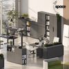 bümö Space Aktenregal Holz, Mehrzweckregal 45 cm breit in Graphit - Regal für 3 OH, Büro Regal klein als Möbel für Arbeitszimmer, Büroregal, Bücherregal & Ordnerregal, SPCAR3OHS-547 Bild 3