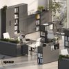 bümö Space Aktenregal Holz, Mehrzweckregal 45 cm breit in Graphit - Regal für 3 OH, Büro Regal klein als Möbel für Arbeitszimmer, Büroregal, Bücherregal & Ordnerregal, SPCAR3OHS-547 Bild 5