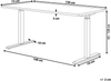 Schreibtisch elektrisch höhenverstellbar, Grau/ Schwarz, 63-126 x 130 x 72 cm Bild 2