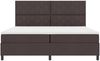 vidaXL Boxspringbett mit Matratze Dunkelbraun 200 x 200 cm Stoff 3342973 Bild 4