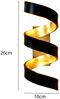 Ausgefallene LED Wandleuchte HELIX Schwarz / Gold, Höhe 26cm Bild 4
