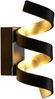 Ausgefallene LED Wandleuchte HELIX Schwarz / Gold, Höhe 26cm Bild 2