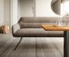 Esszimmerbank Taya-Flex 300 cm Mikrofaser Taupe Vintage Kreuzgestell kantig Graphit Taschenfederkern Bild 2