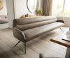 Esszimmerbank Taya-Flex 300 cm Mikrofaser Taupe Vintage Kreuzgestell kantig Graphit Taschenfederkern Bild 1