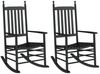 vidaXL Schaukelstühle mit Gebogenen Sitzen 2 Stk. Schwarz Pappelholz 3281586 Bild 2