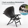 Skandika Campingstuhl Campingstuhl Lepola XL, faltbar aus Aluminium, Alu-Gartenstuhl (Anti-Rutsch-Füße), verstellbare Rückenlehne, gepolstert, klappbar, hohe Lehne, bis 180 kg Bild 3