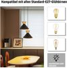 ZMH Pendelleuchte Vintage Esszimmer Hängelampe: 2 x Schwarz Hängeleuchte Ø25cm 1 Flammig Industrial Design E27 Esstischlampe Metall Retro Esstisch Pendellampe für Küche Schlafzimmer Wohnzimmer Flur Bild 5