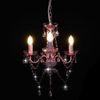 vidaXL Kronleuchter mit Perlen Rosa Rund 3×E14 281598 Bild 4