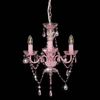 vidaXL Kronleuchter mit Perlen Rosa Rund 3×E14 281598 Bild 3