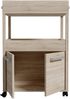 FORTE Home Bar Barschrank mit Rollen, Holzwerkstoff, Beige, 60 x 88,5 x 40 cm Bild 4